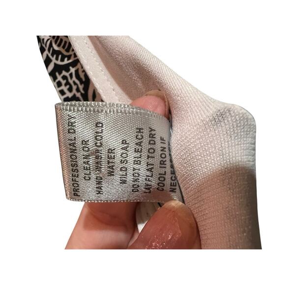 Cache Retro Y2K Black White Floral Greek Vibe Geometric Accent Tank Top Sz S - Picture 6 of 8